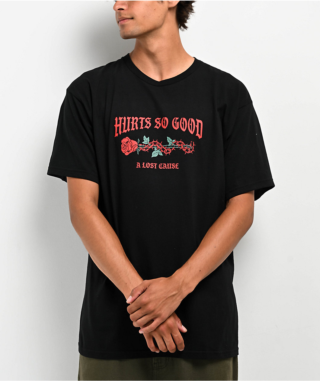 A Lost Cause Hurts So Good Black T-Shirt