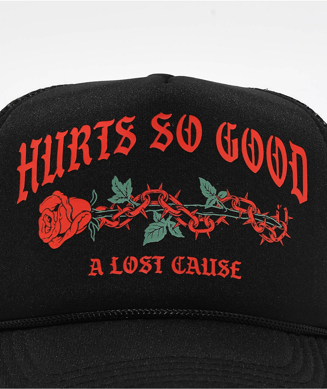 A Lost Cause Hurts So Good Black Trucker Hat