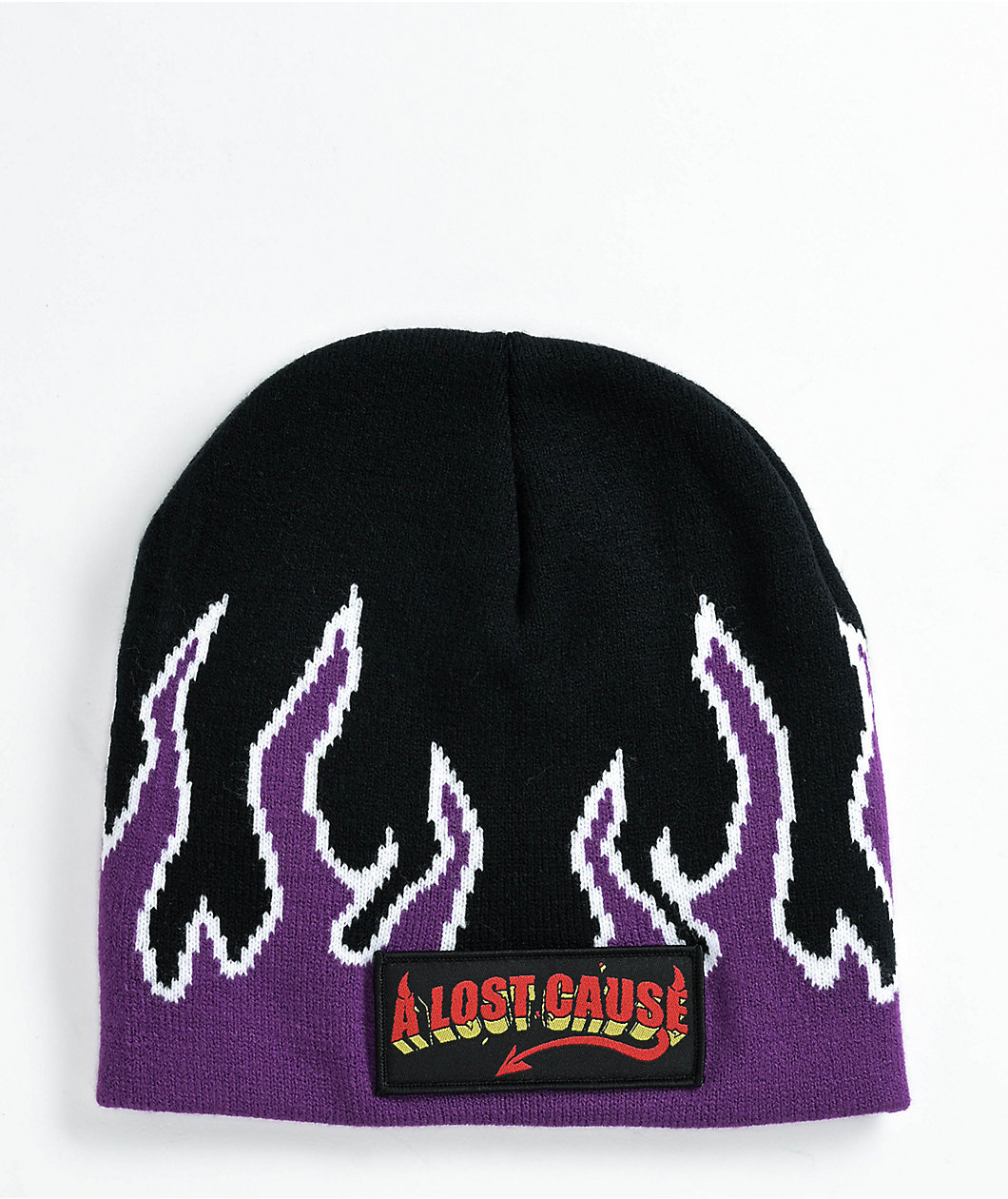 A Lost Cause Little Devil Black & Purple Beanie