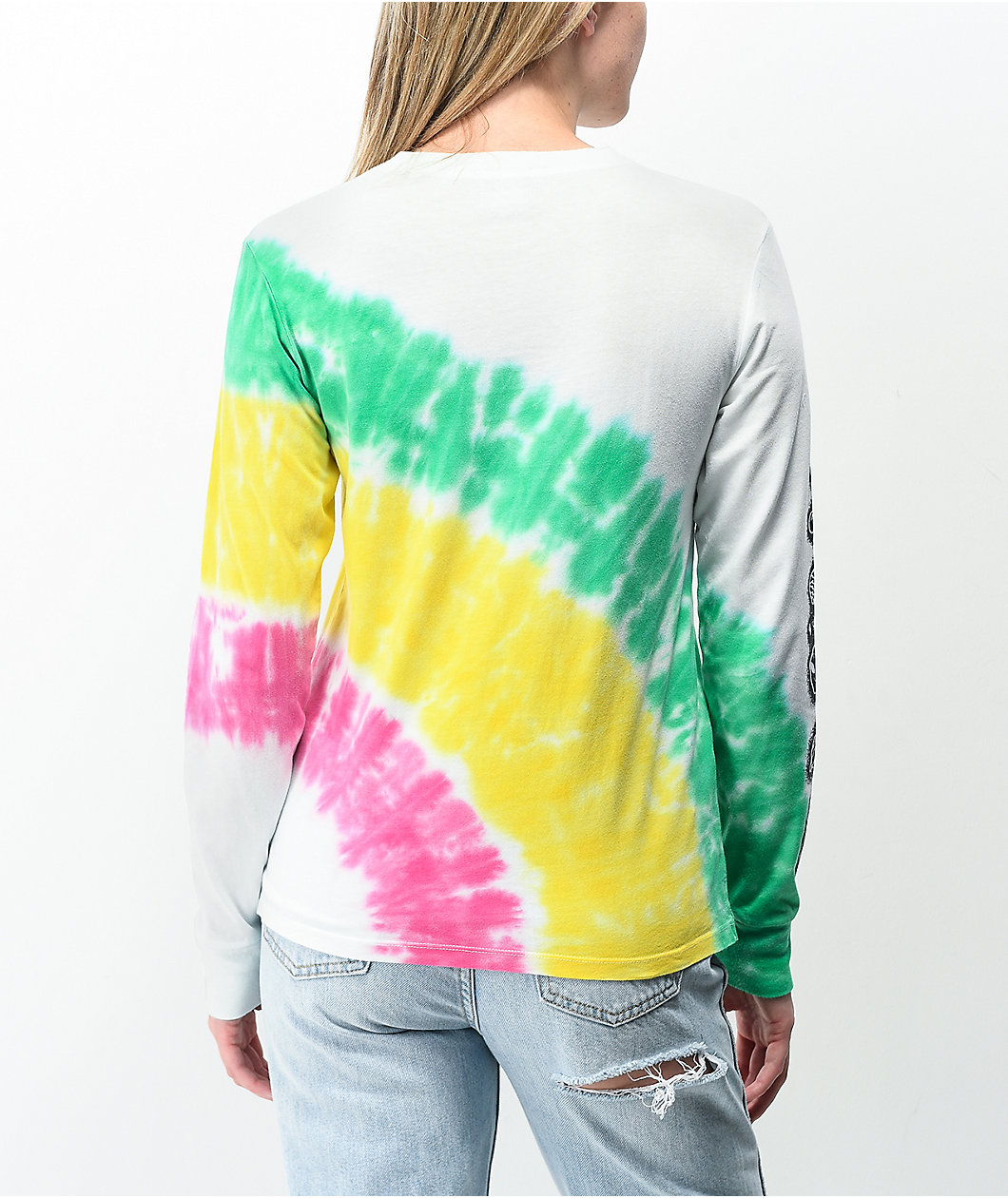 A.LAB Aby Far Out Rainbow Tie Dye Long Sleeve T-Shirt