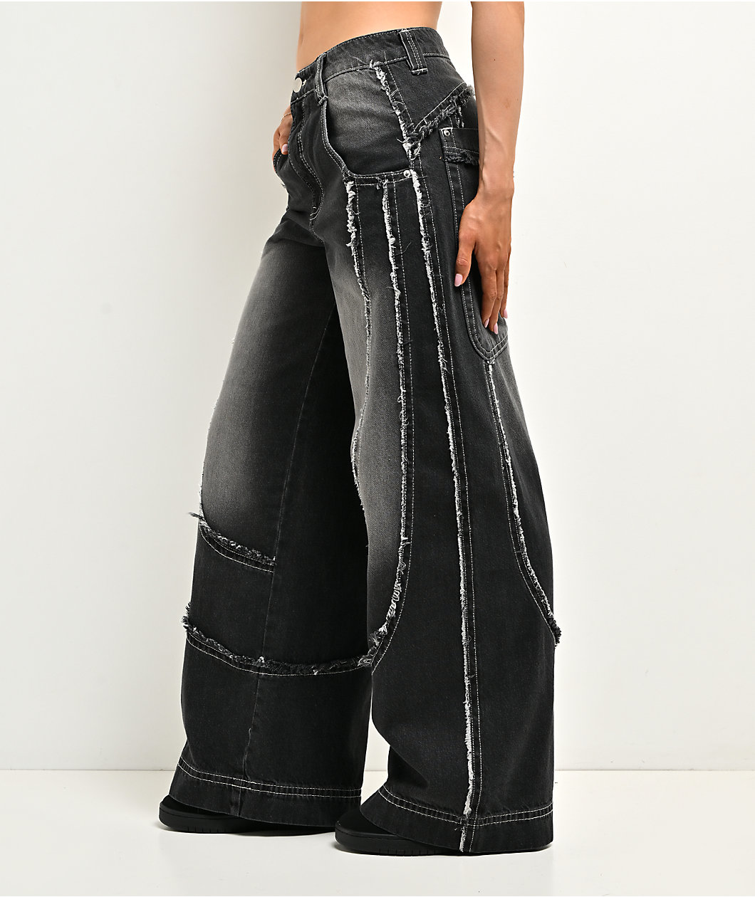 A.LAB Analog Raw Black Wash Jeans