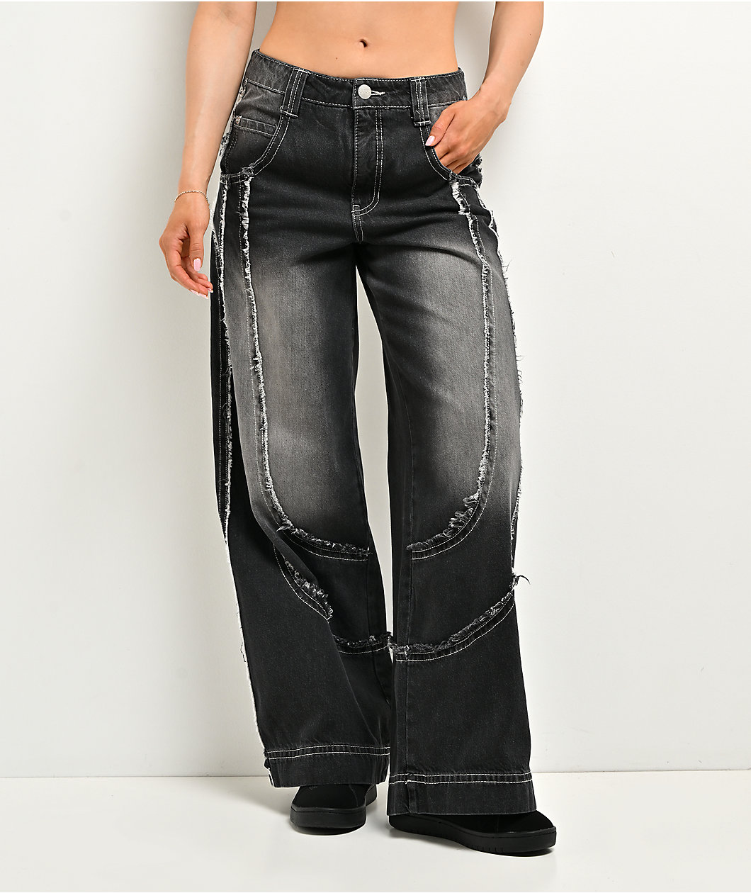 A.LAB Analog Raw Black Wash Jeans