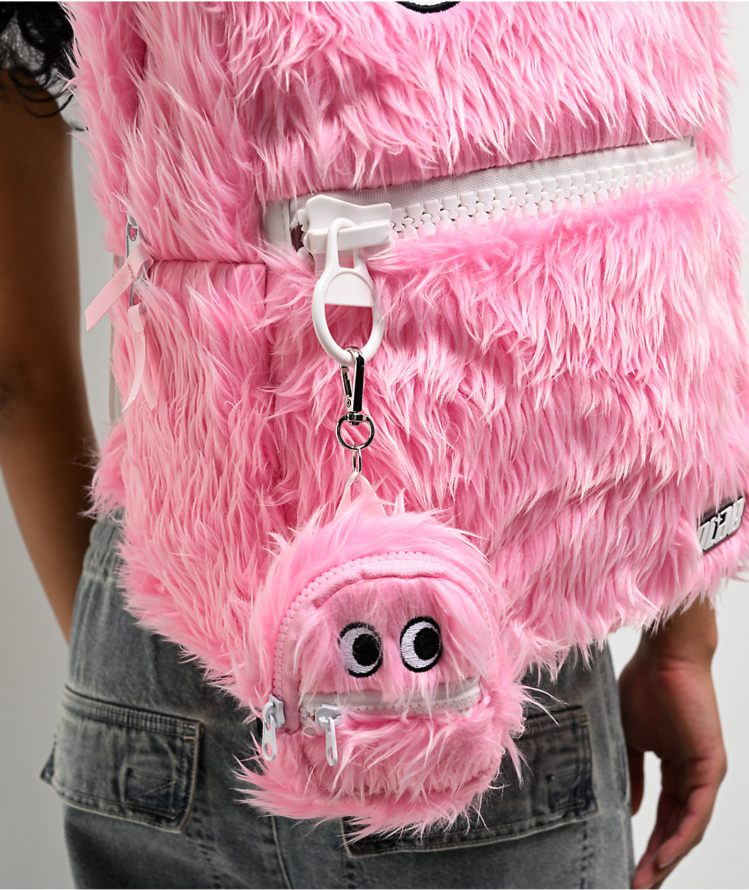A.LAB Baby Monster Shag Zip Pouch Bag Charm