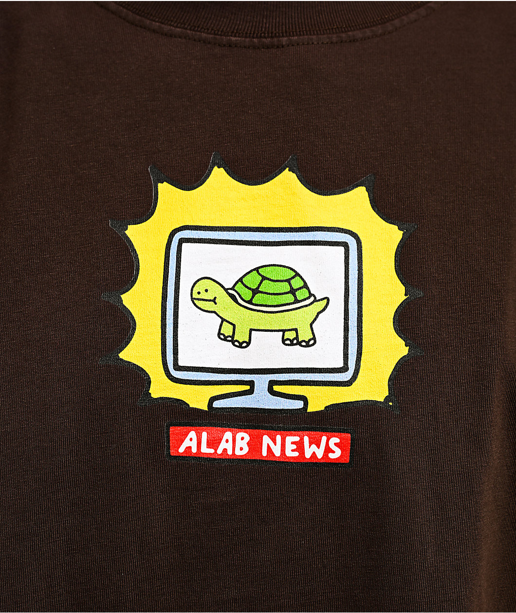 A.LAB Breaking News Brown T-Shirt
