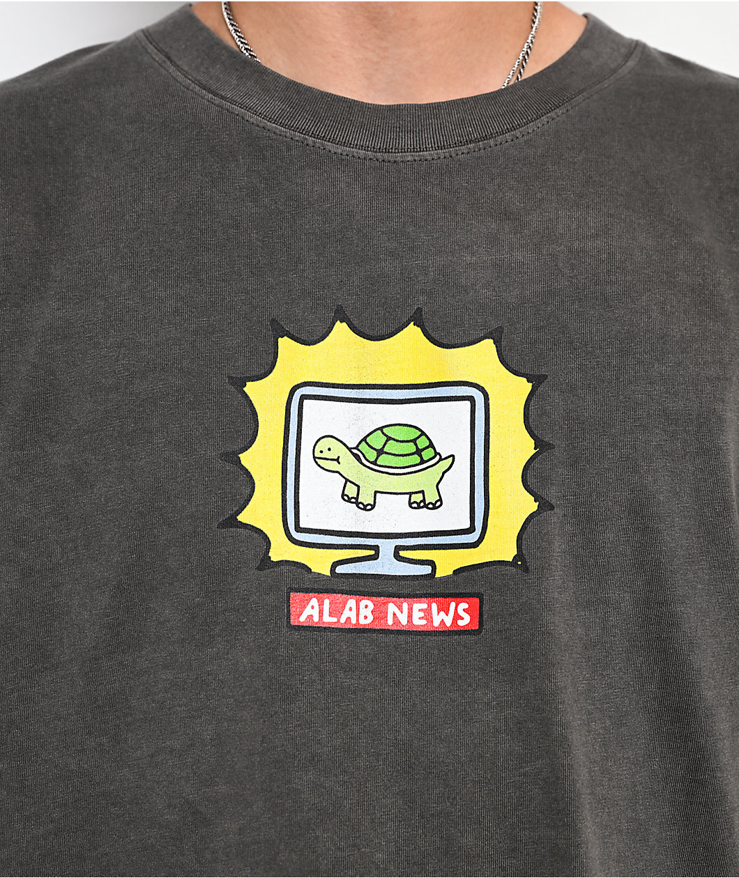 A.LAB Breaking News Vintage Grey T-Shirt