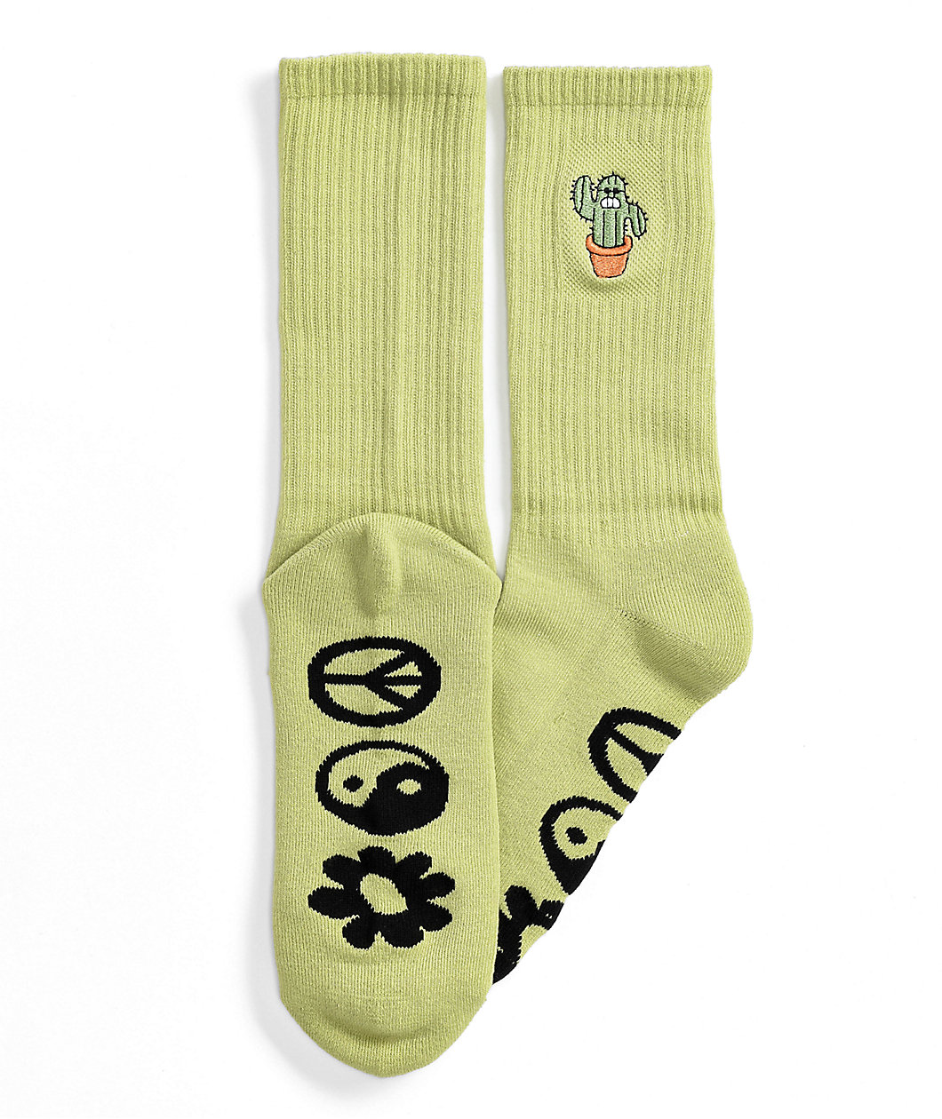 A.LAB Brush Buds Green Crew Socks