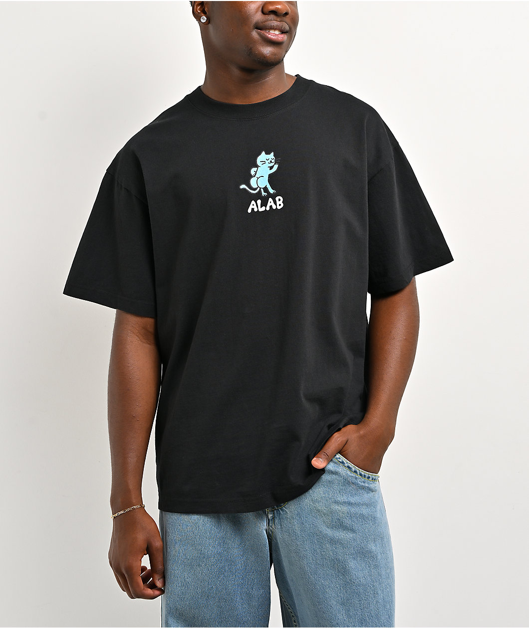 A.LAB Butt Cat Black T-Shirt