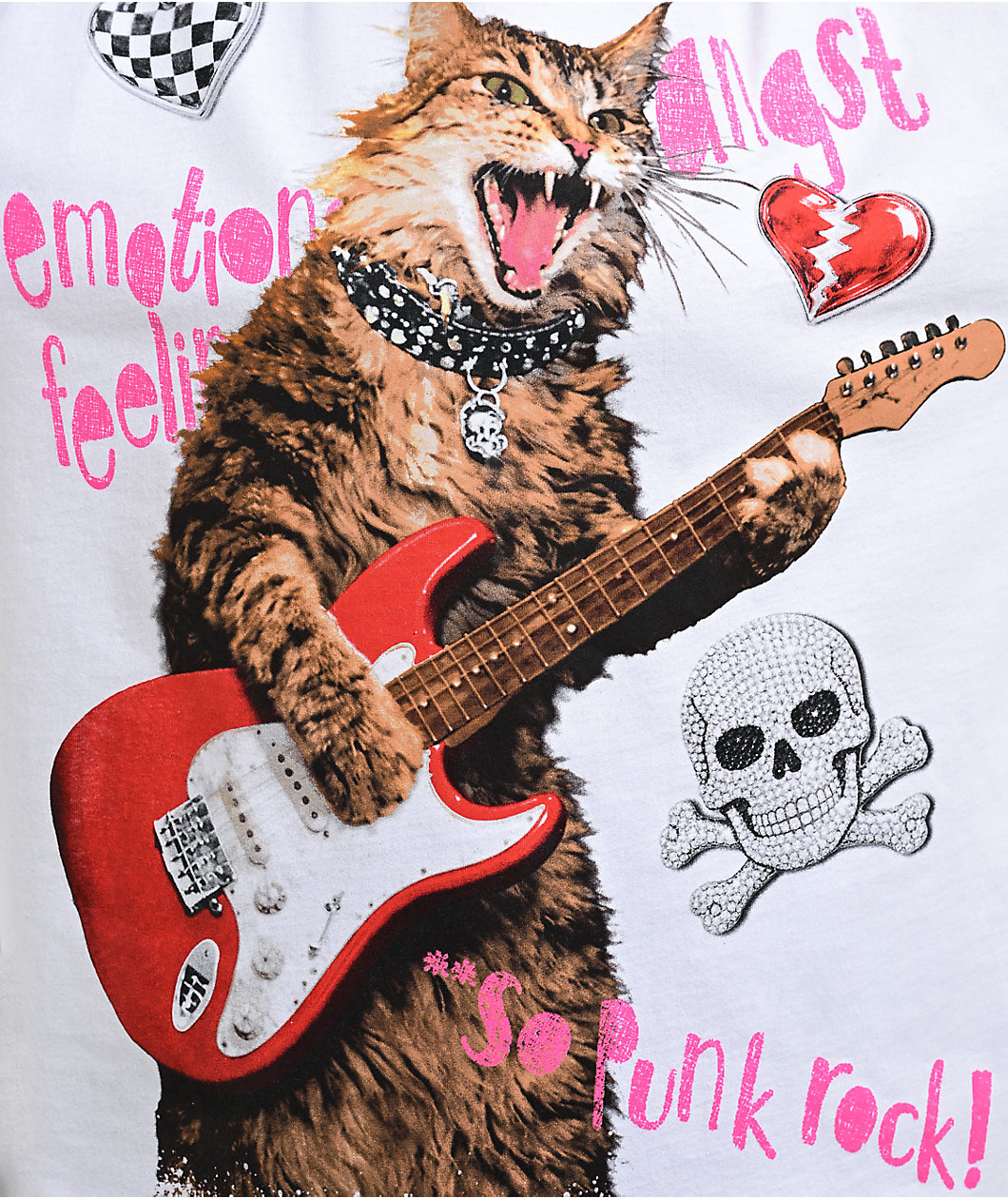 A.LAB Cat Rock White Oversized Boxy T-Shirt