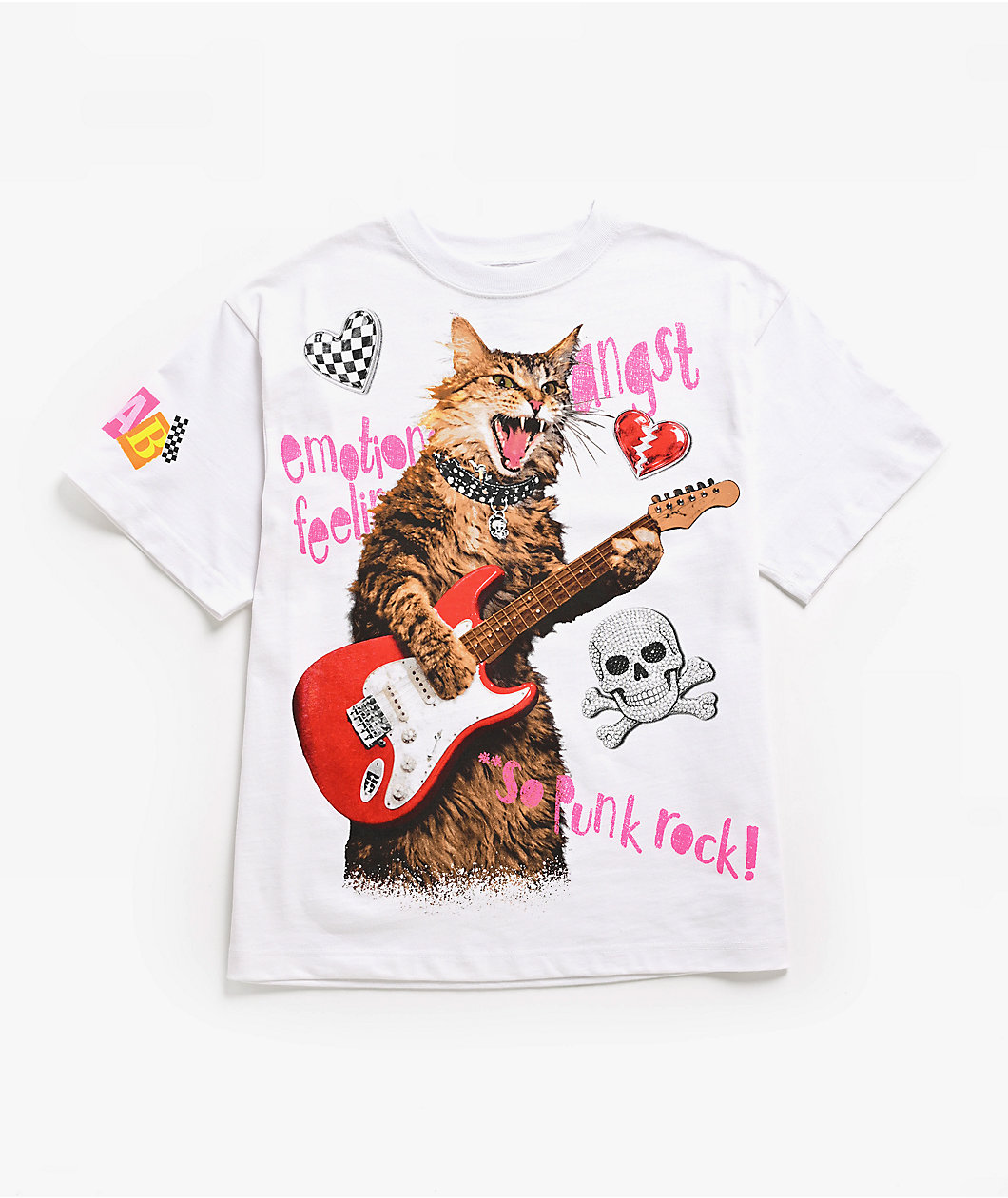 A.LAB Cat Rock White Oversized T-Shirt