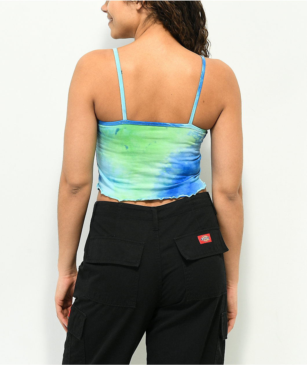 A.LAB Cherry Together Blue & Green Tie Dye Tank Top