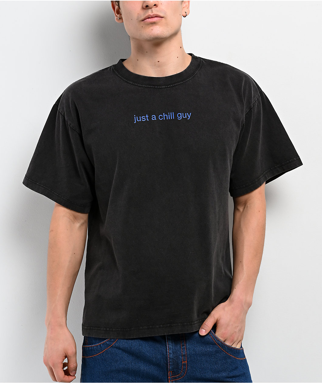 A.LAB Chill Guy Black Wash T-Shirt
