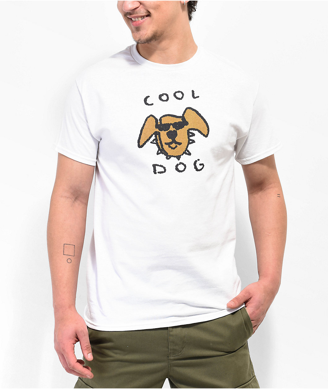 A.LAB Cool Dog White T-Shirt