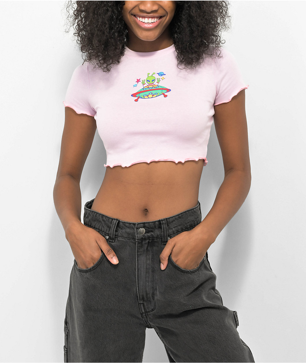 A.LAB Cynthia Alien Pink Crop T-Shirt