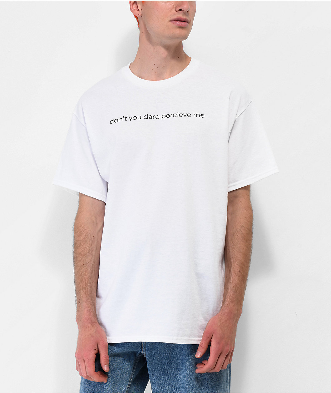 A.LAB Don't You Dare White T-Shirt