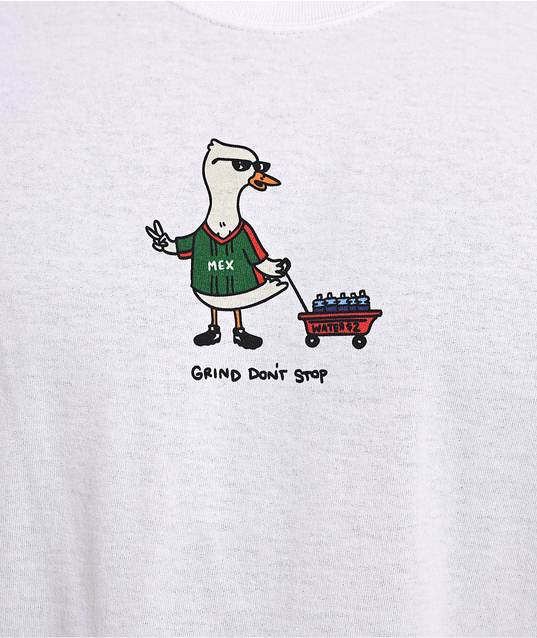A.LAB Duck Grind Don't Stop White T-Shirt