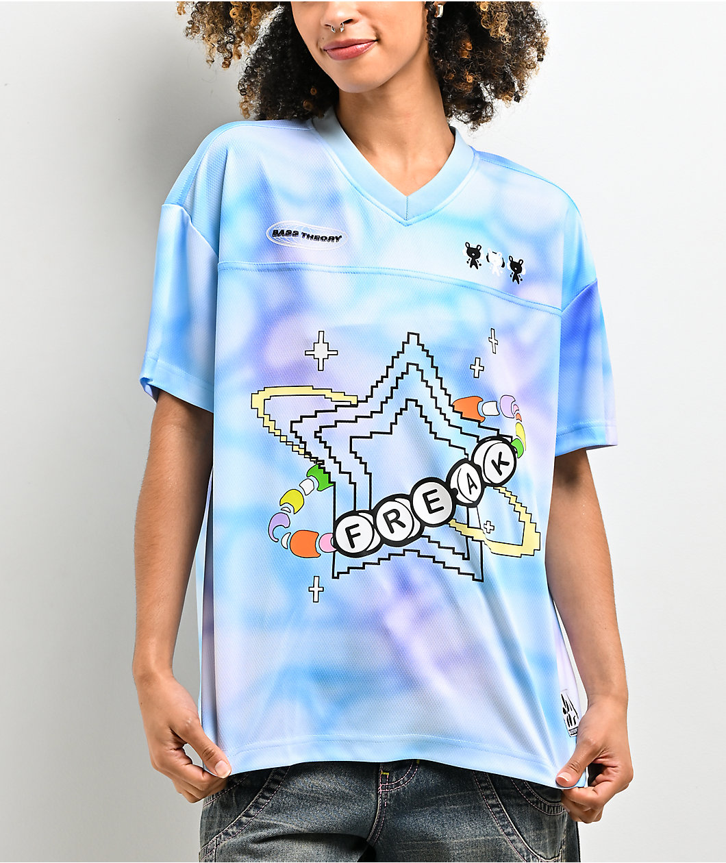 A.LAB Ellery Blue Oversized Football Jersey