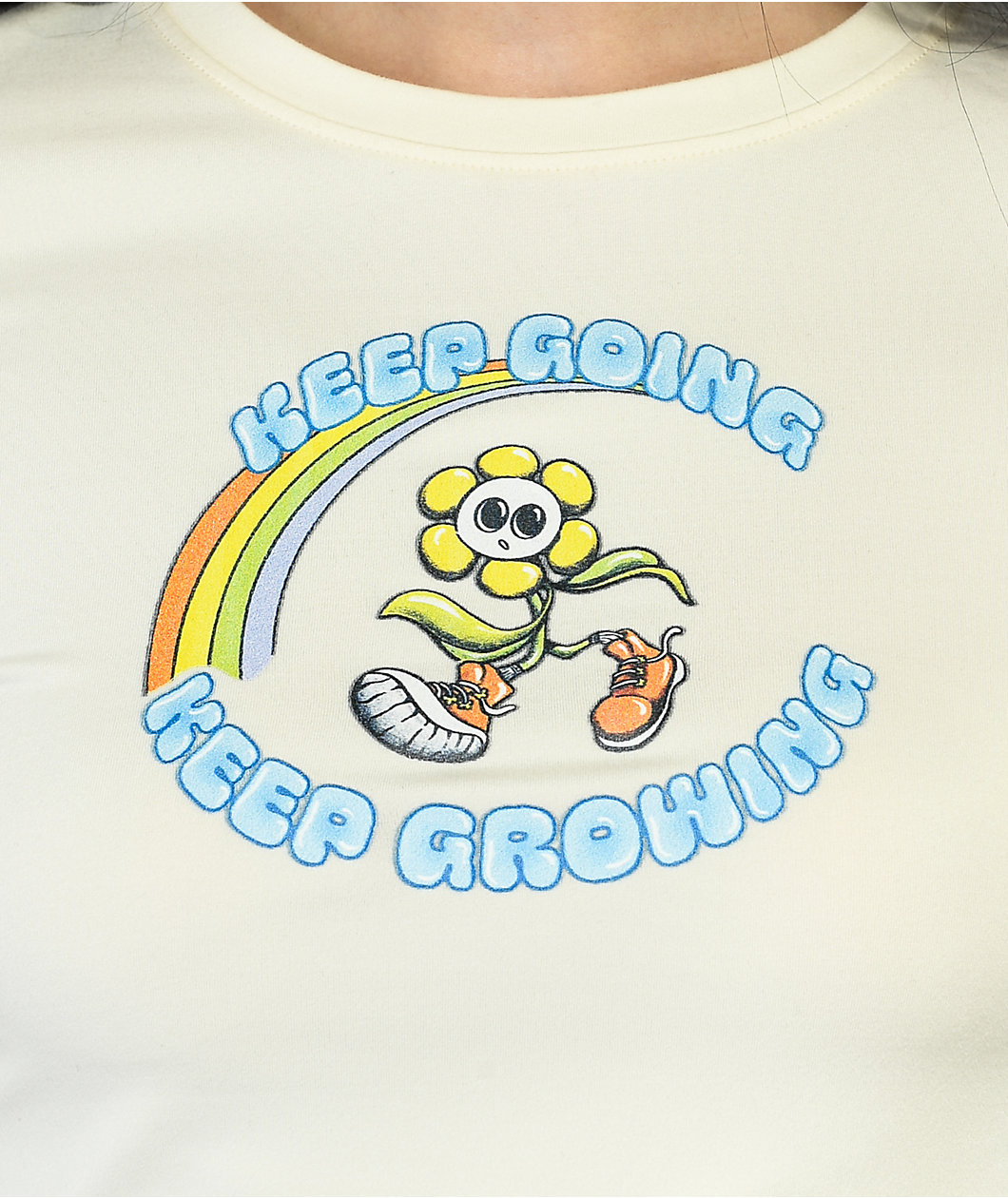 A.LAB Freckle Keep Growing Cream Crop Long Sleeve T-Shirt