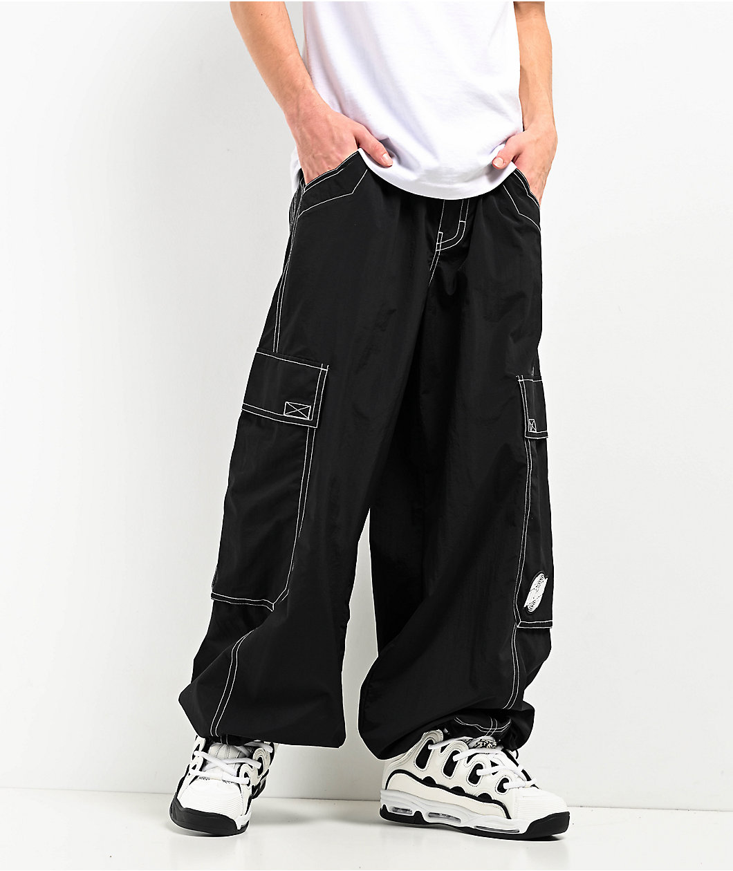 A.LAB Giga Rave Black Cargo Nylon Pants