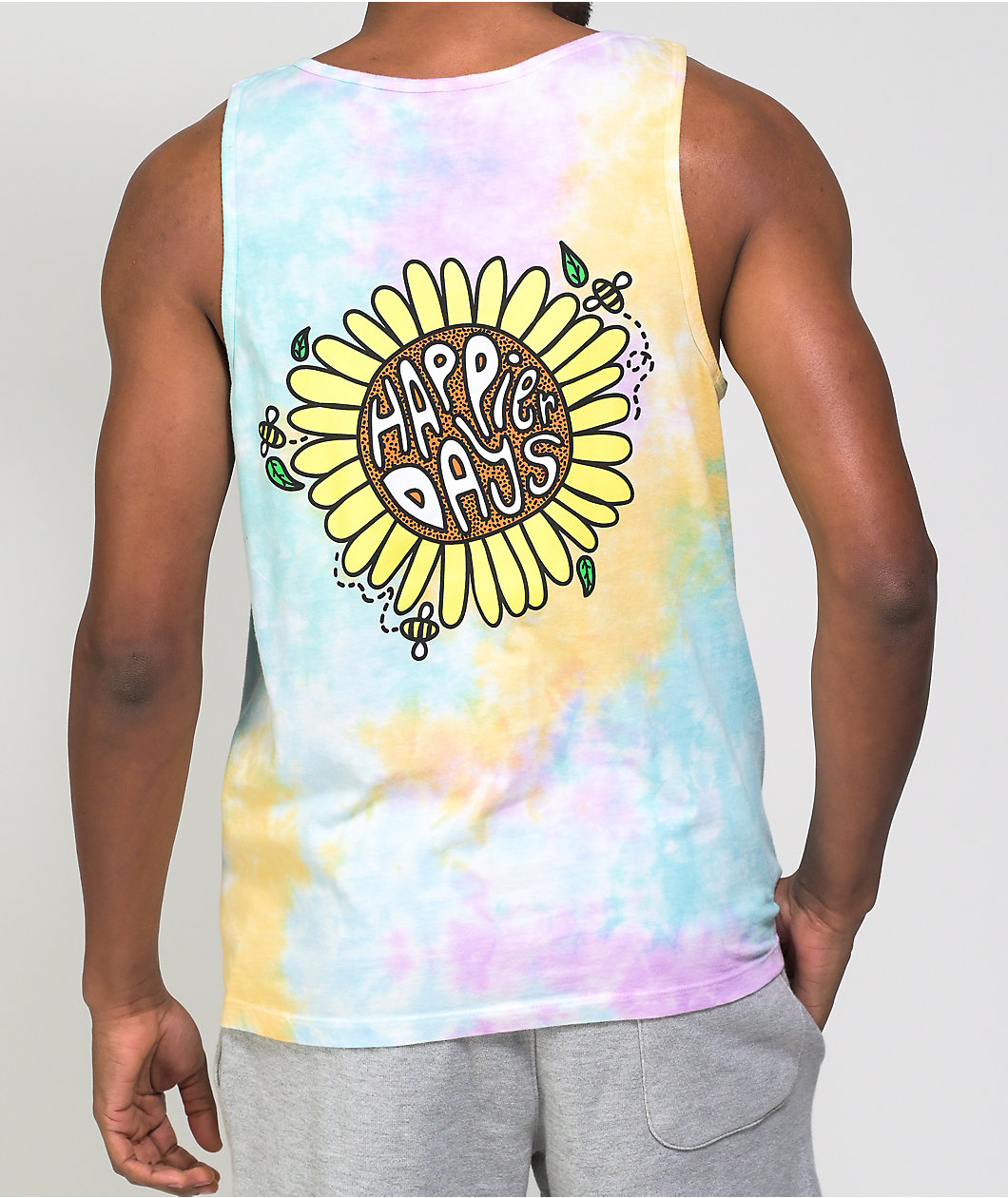 A.LAB Happy Days Rainbow Tie Dye Tank Top