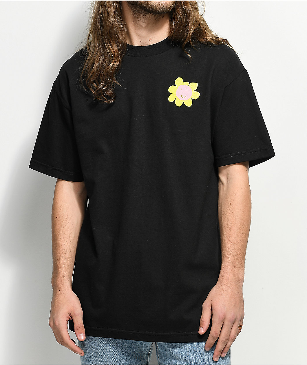 A.LAB Happy Plants Black T-Shirt