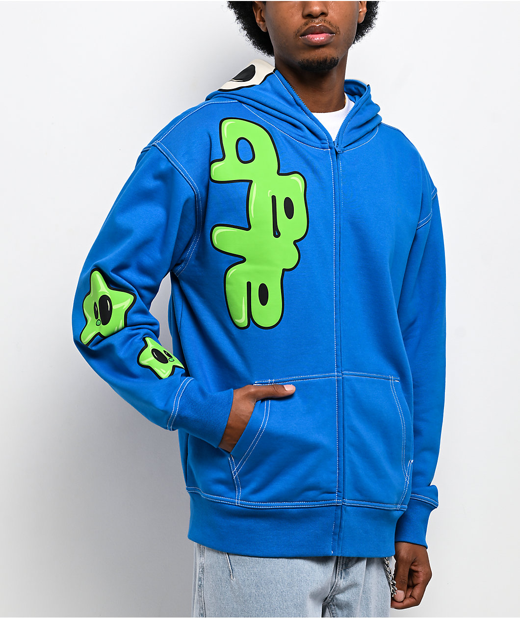 A.LAB Hidden Human Blue Zip Hoodie