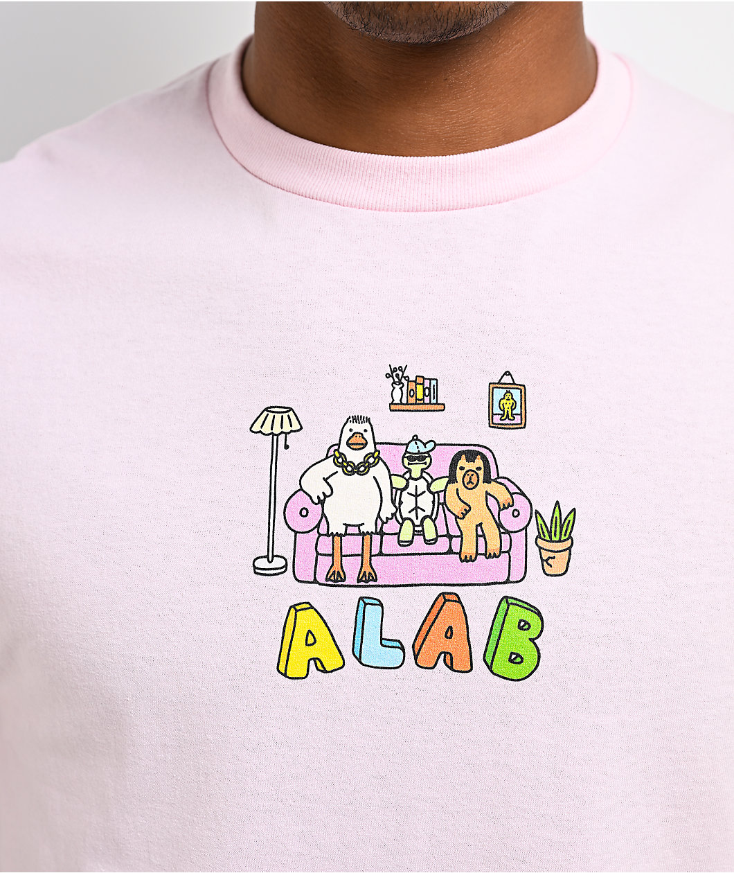 A.LAB Human Animals Pink T-Shirt
