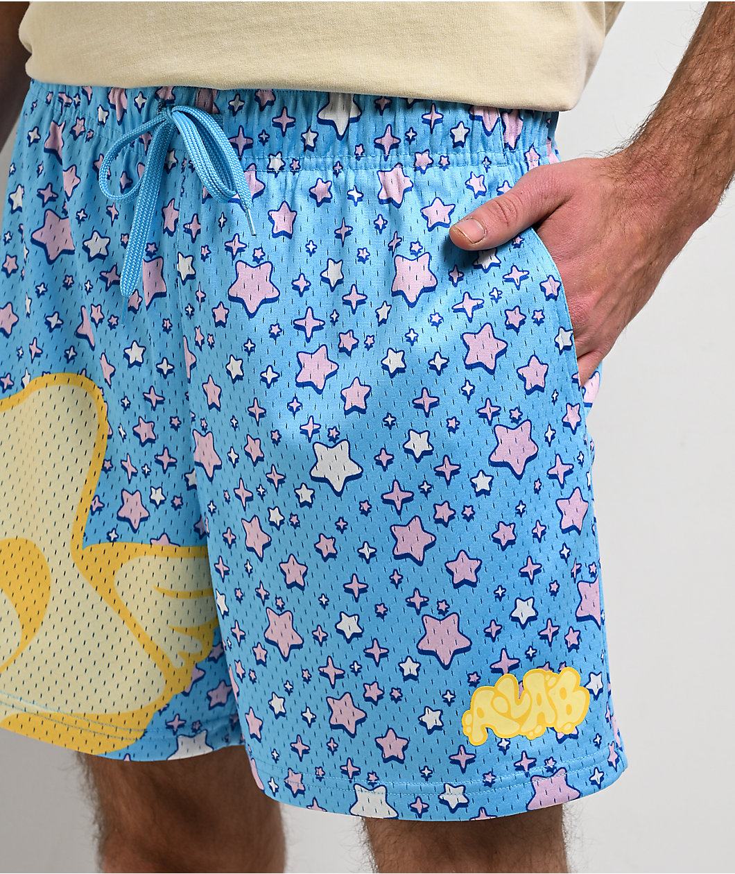 A.LAB Jam Stars Blue Mesh Shorts
