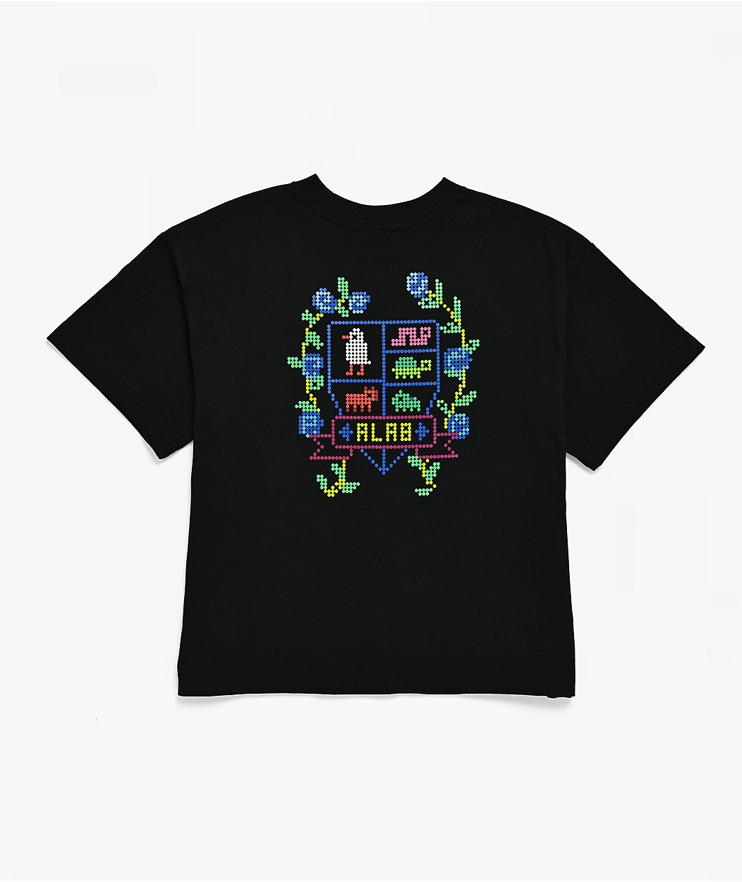 A.LAB Kids Cross Stitch Black T-Shirt