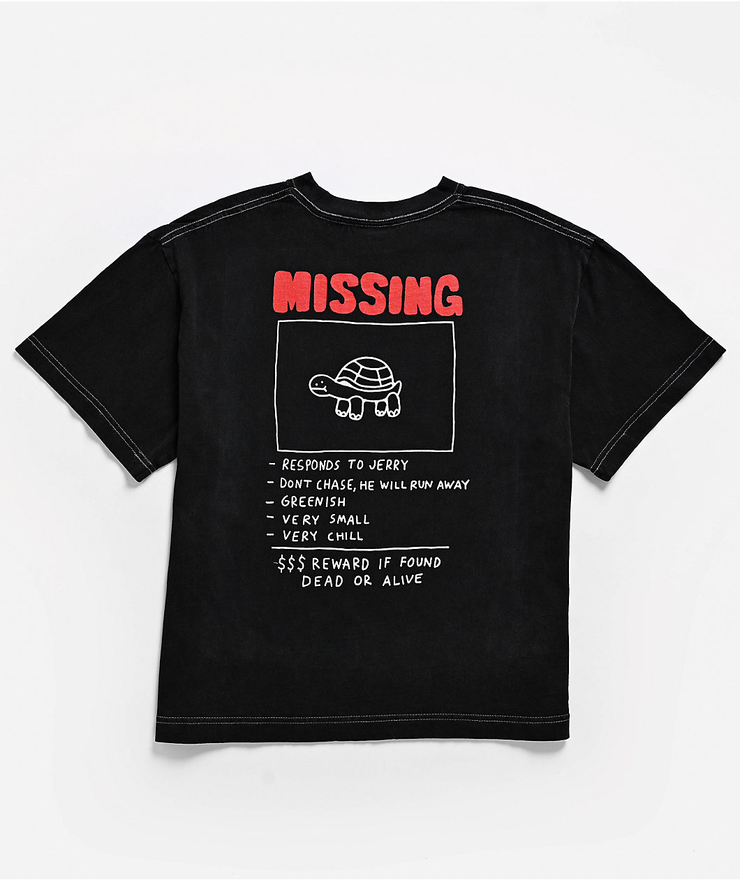 A.LAB Kids Missing Jerry Black Wash T-Shirt
