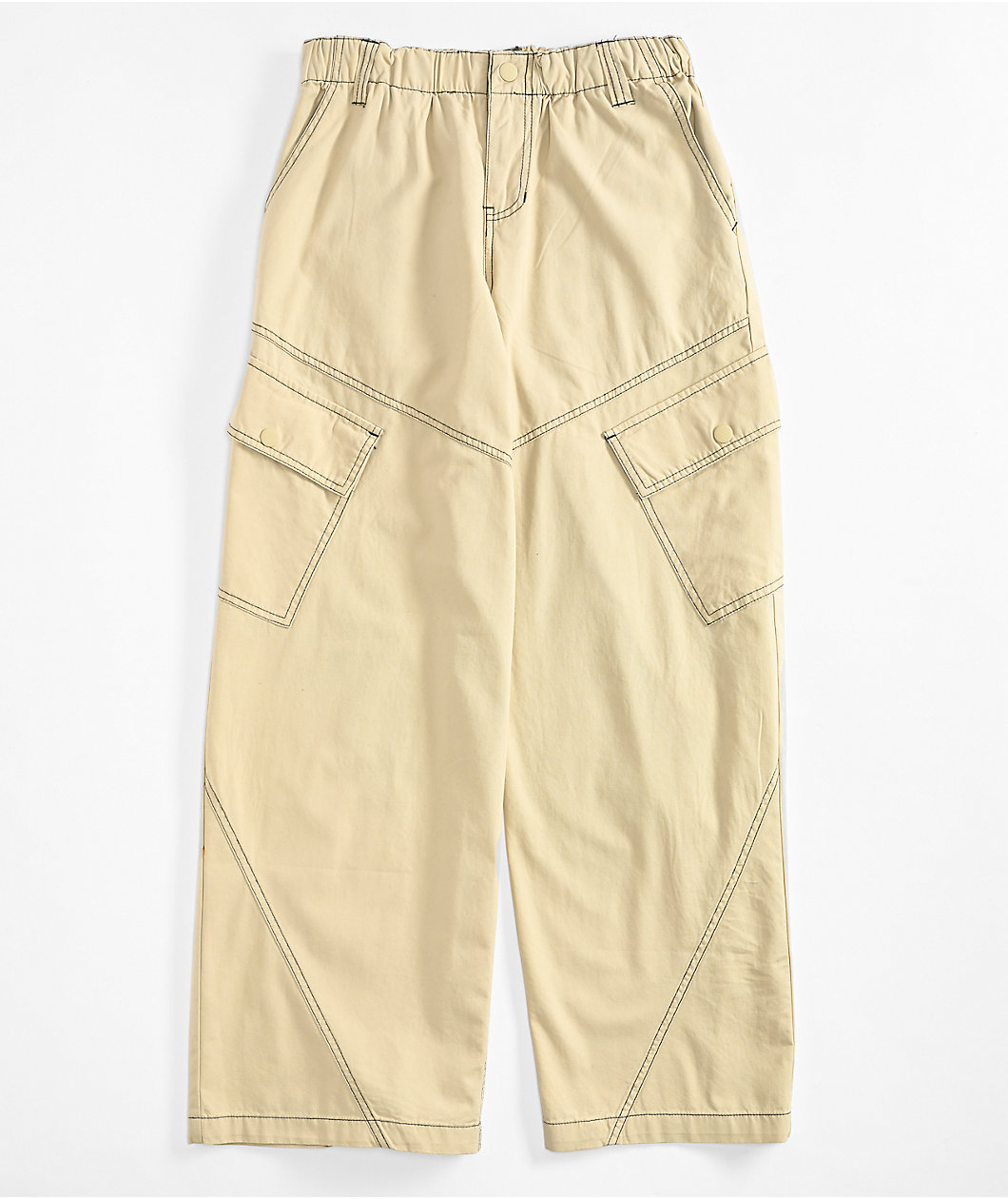 A.LAB Leo Y2K Rave Natural Wide Leg Cargo Pants