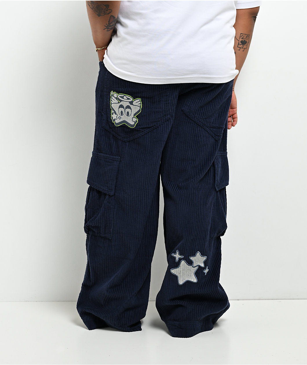 A.LAB Mega Rave Indigo Corduroy Cargo Pants