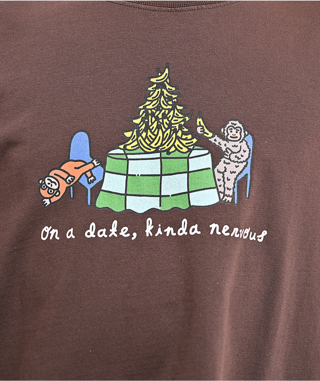 A.LAB Monkey On A Date Brown T-Shirt