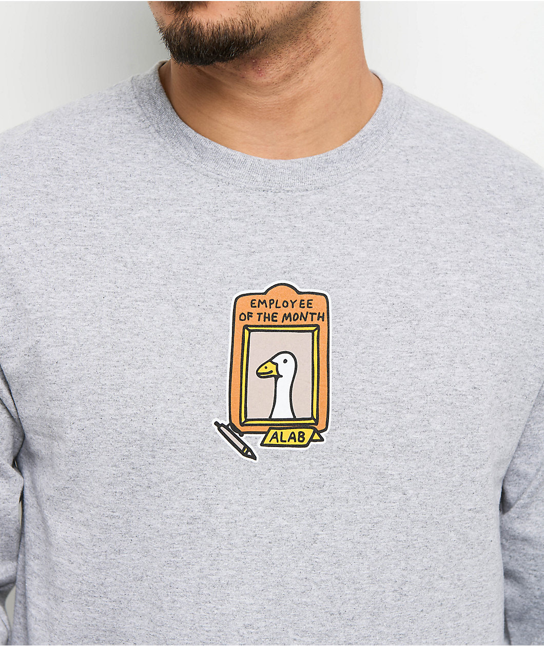A.LAB Not So Silly Grey Long Sleeve T-Shirt