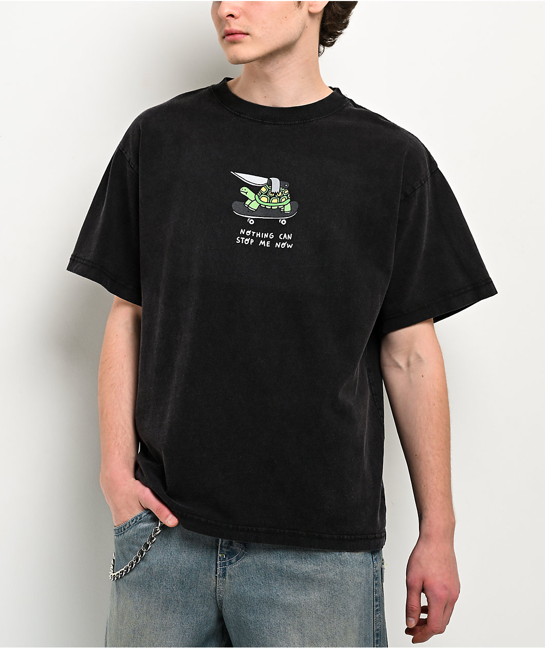 A.LAB Nothing Can Black Wash T-Shirt