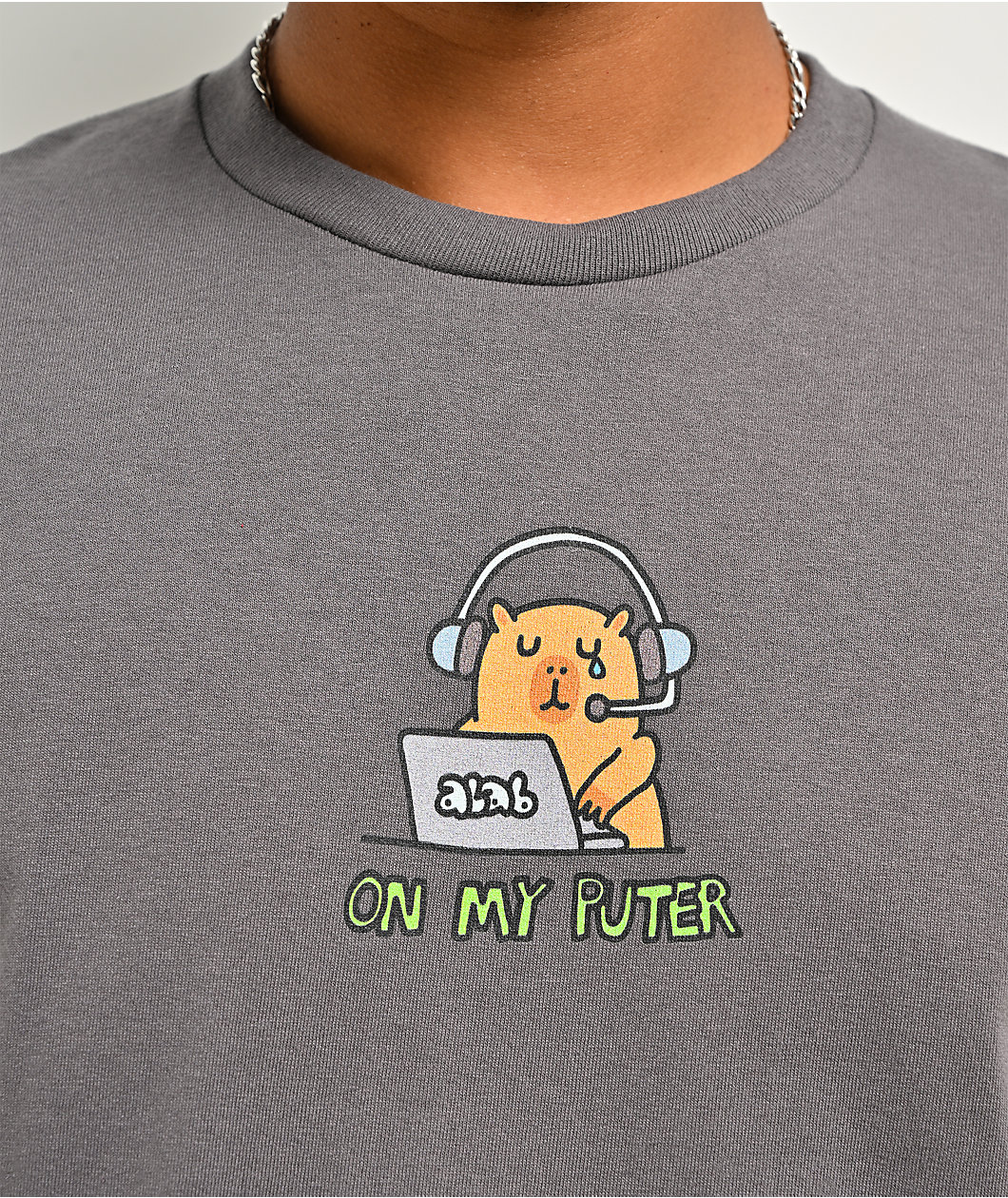 A.LAB On My Puter Charcoal T-Shirt