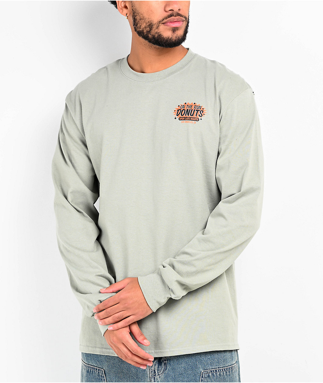 A.LAB On The Run Donuts Sage Long Sleeve T-Shirt