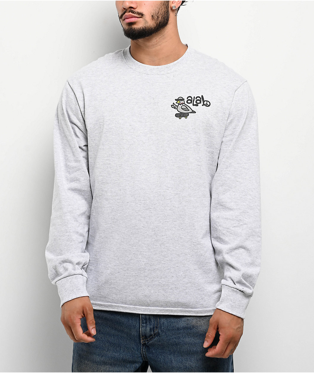 A.LAB Pigeout Ash Grey Long Sleeve T-Shirt