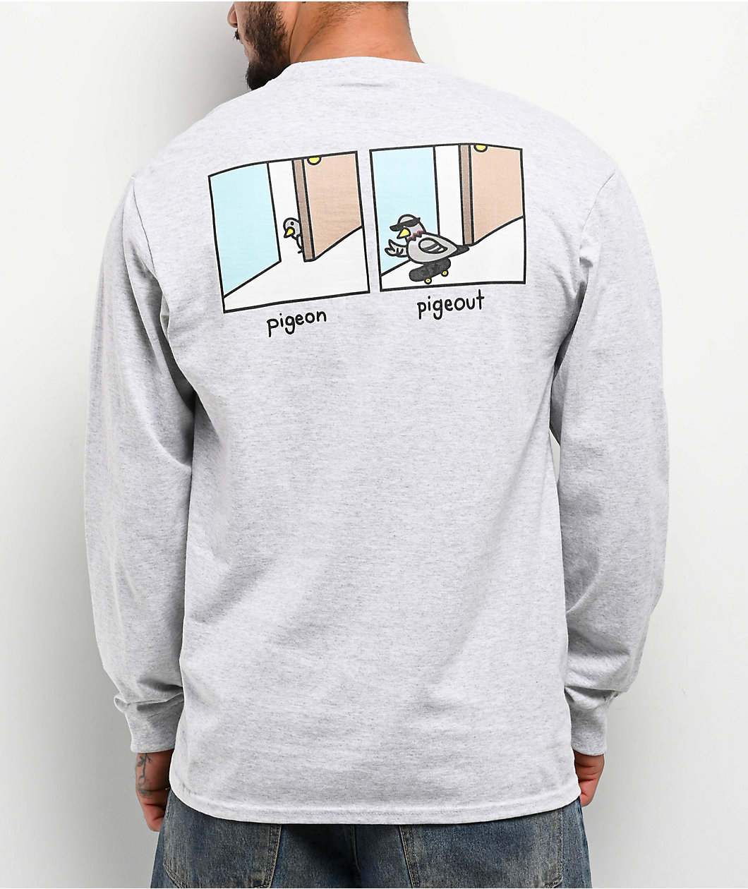 A.LAB Pigeout Ash Grey Long Sleeve T-Shirt