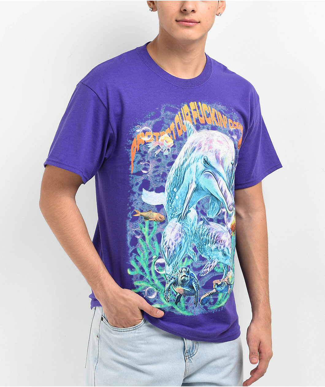 A.LAB Protect Oceans Purple T-Shirt