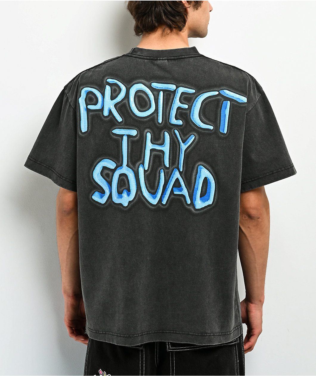 A.LAB Protect Thy Squad Black Wash T-Shirt