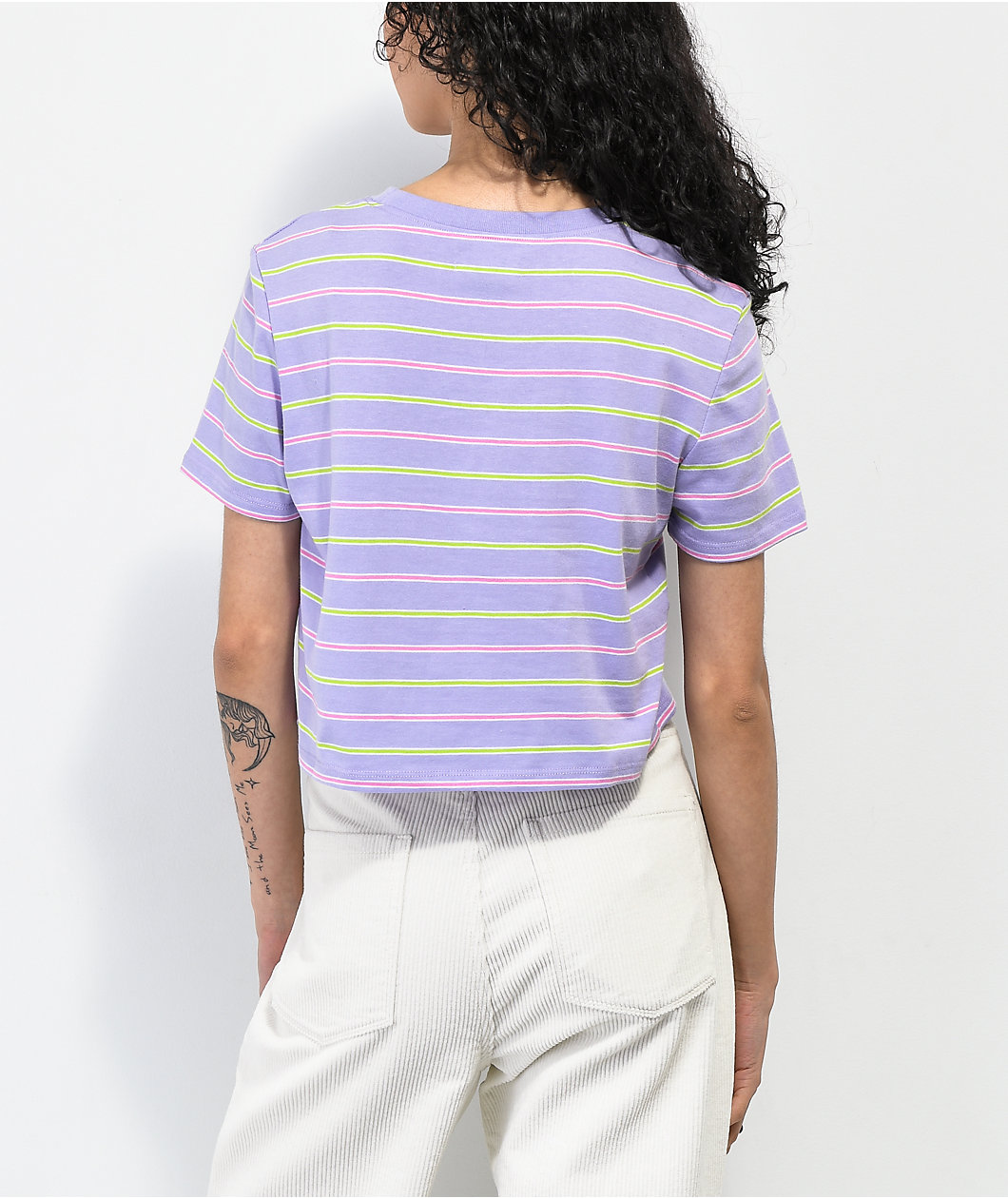 A.LAB Quinnie Purple Striped Tee