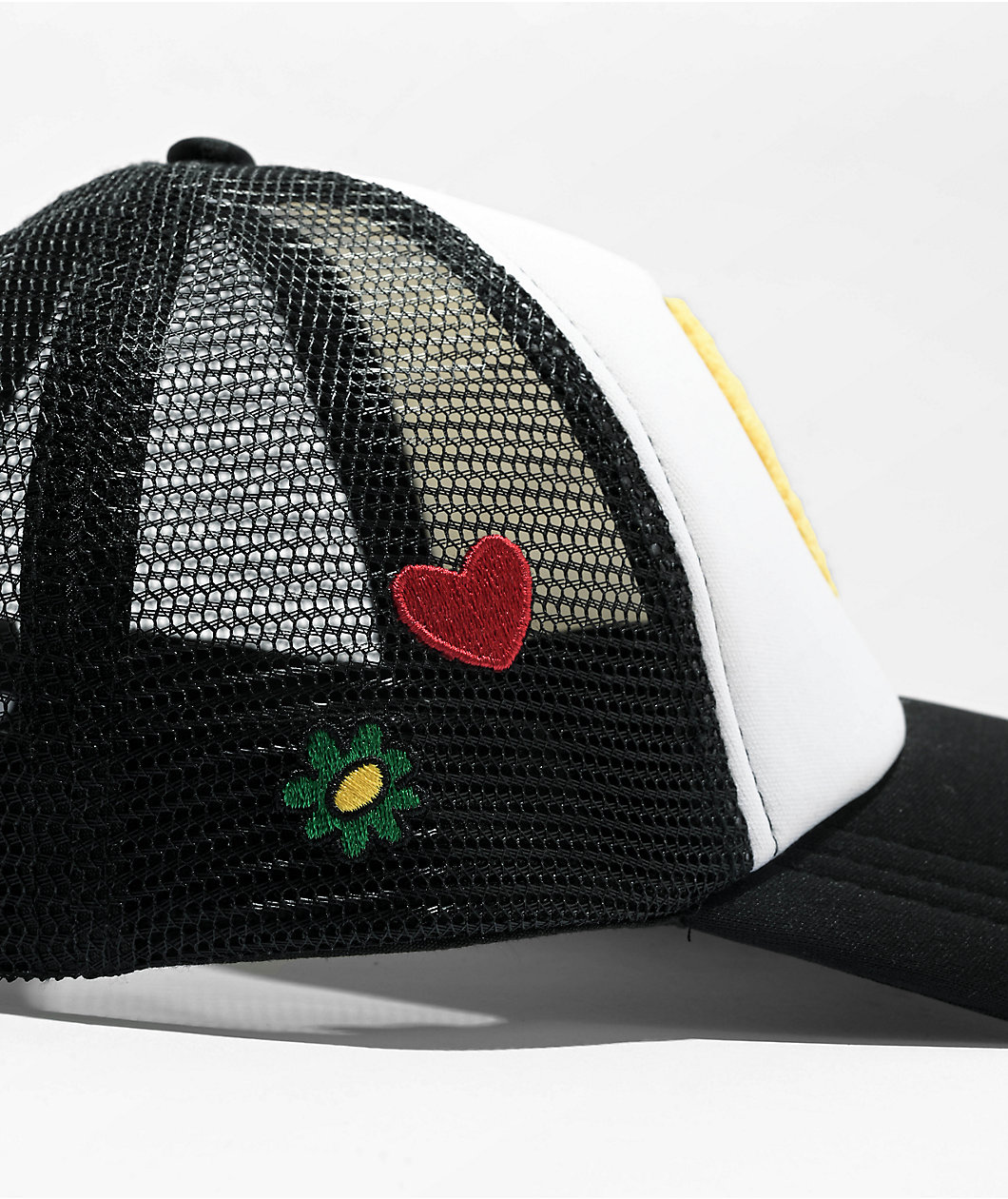 A.LAB Raine Black & White Trucker Hat