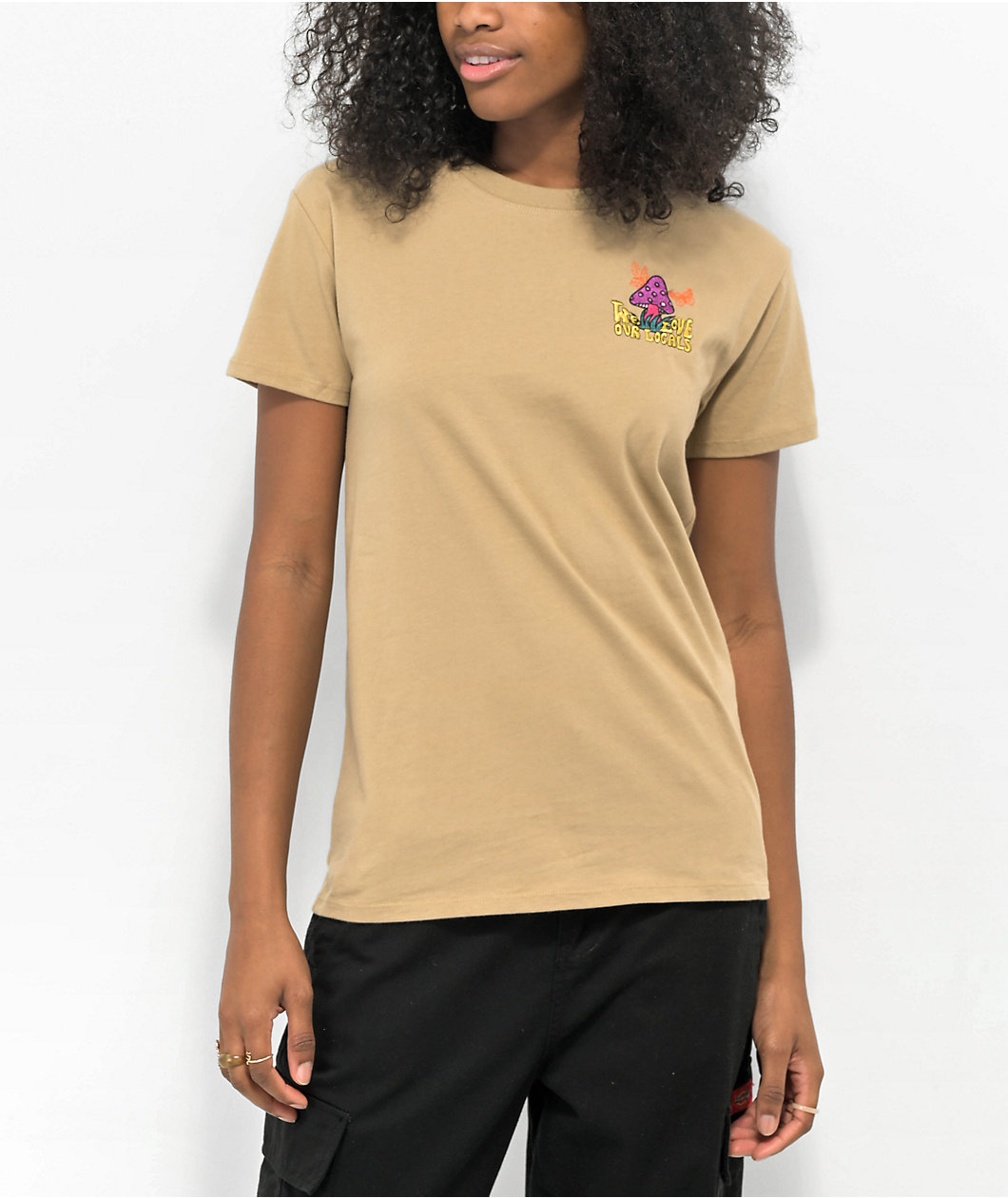 A.LAB Rainen Love Locals Tan T-Shirt