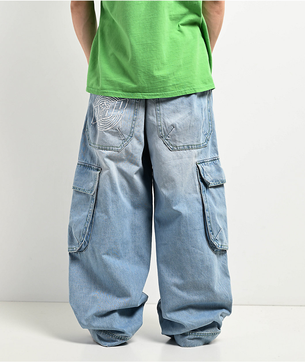 A.LAB Rave Light Blue Cargo Jeans 