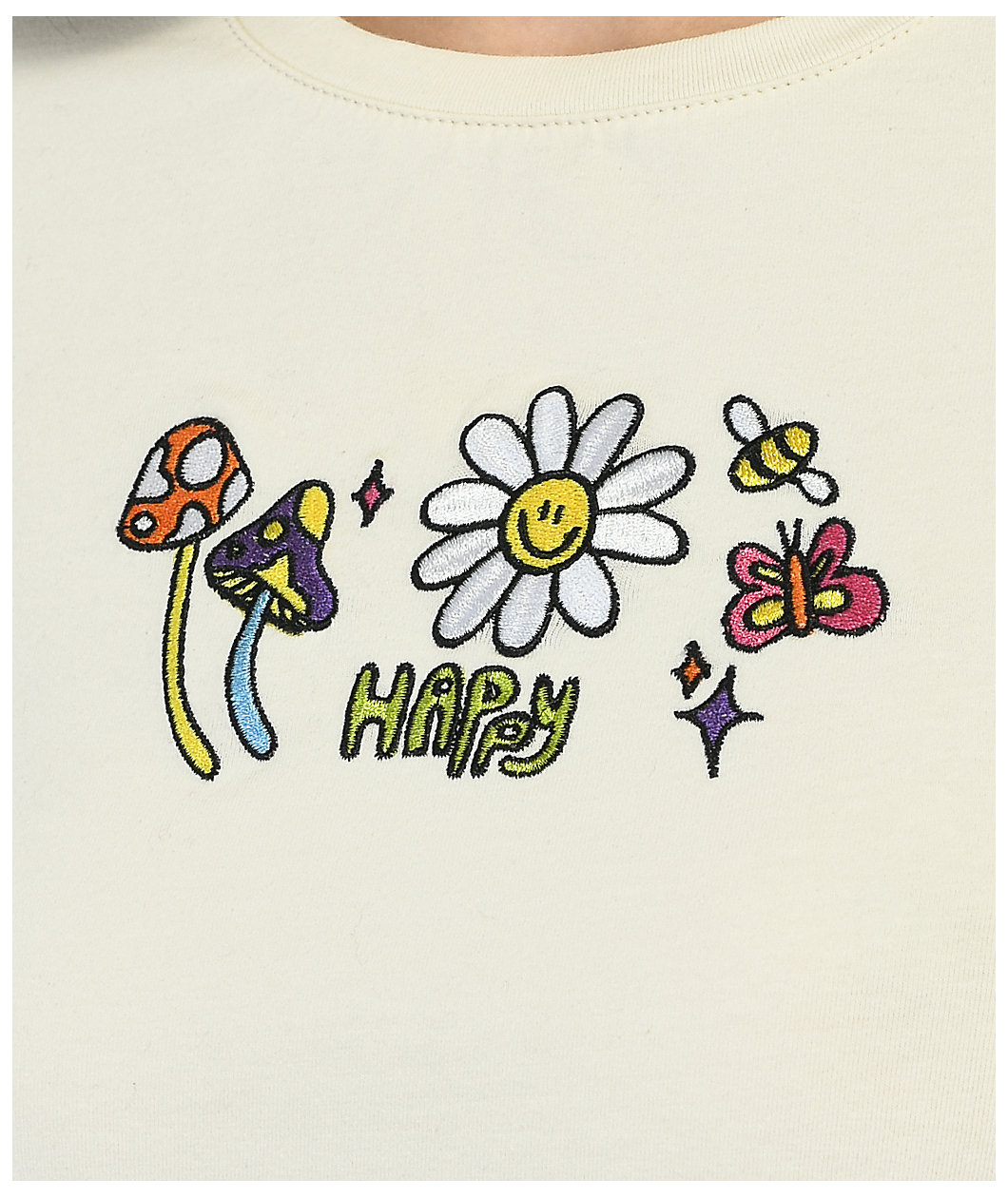 A.LAB Serina Happy Tan Crop T-Shirt