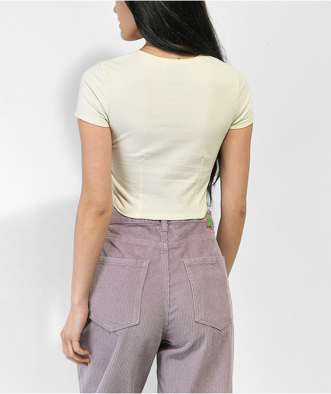 A.LAB Serina Happy Tan Crop T-Shirt