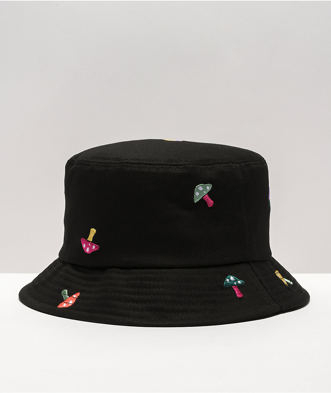 A.LAB Shroom Embroidered Black Bucket Hat