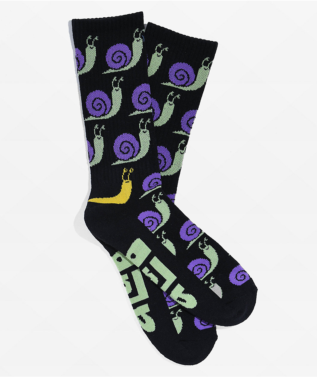 A.LAB Slug Bug Black Crew Socks