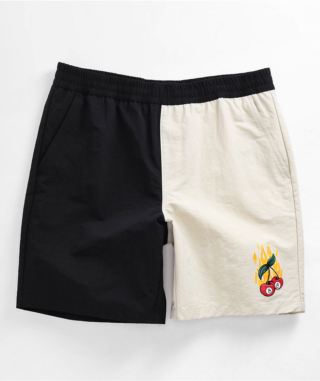 A.LAB Taffy Cherry Dice Black & White Board Shorts