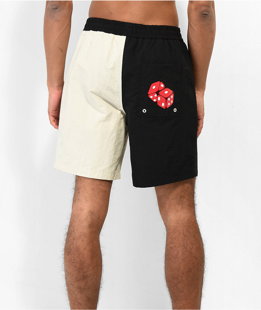 A.LAB Taffy Cherry Dice Black & White Board Shorts